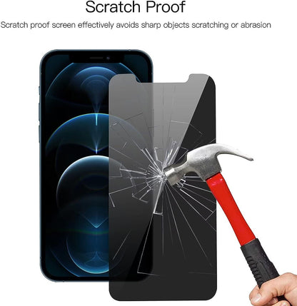 4X for Iphone 16 15 14 13 12 11 Pro Max Privacy Tempered GLASS Screen Protector