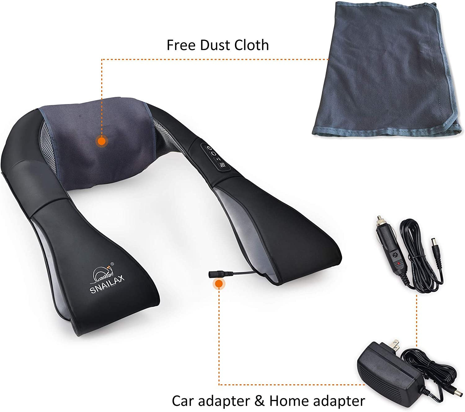 Neck Massager with Heat -Shiatsu Back Massager,Shoulder Massager,Christmas Gifts for Mom,Dad,Pillow Massagers for Neck and Back,Leg,Foot