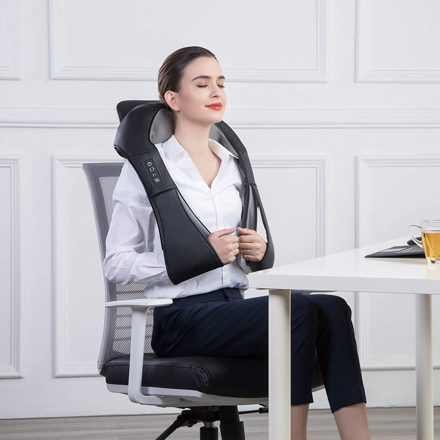 Neck Massager with Heat -Shiatsu Back Massager,Shoulder Massager,Christmas Gifts for Mom,Dad,Pillow Massagers for Neck and Back,Leg,Foot